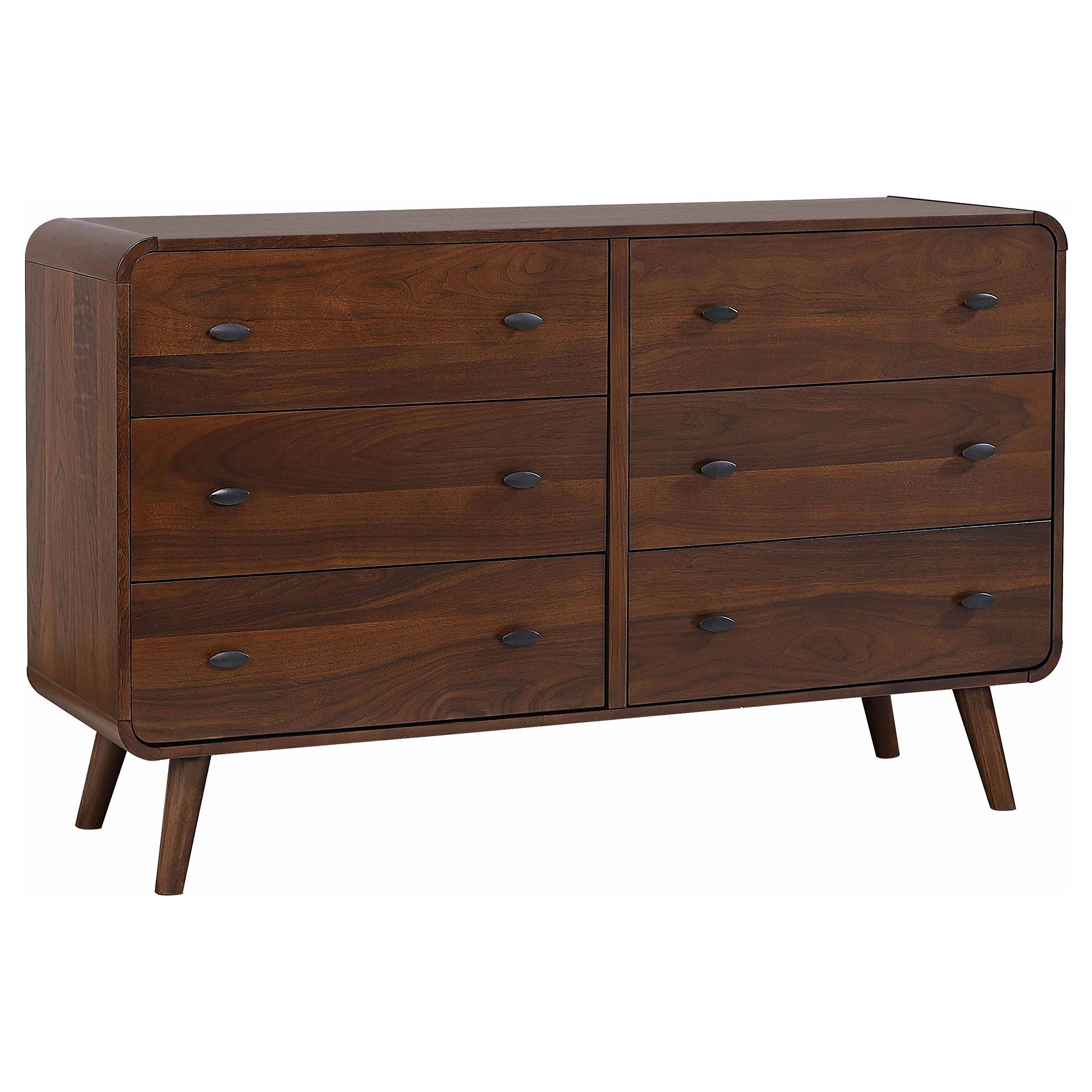 Best Furniture Outlet - Coaster - Robyn 6-drawer Bedroom Dresser Dark Walnut - 205133