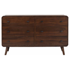 Robyn 6-drawer Bedroom Dresser Dark Walnut