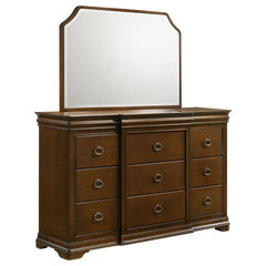 Best Furniture Outlet - Coaster - Garland 9-drawer Bedroom Dresser with Mirror Brown Cherry - 205303M