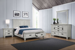 Best Furniture Outlet - Coaster - Franco 4-piece Eastern King Bedroom Set Distressed White - 205330KE-S4