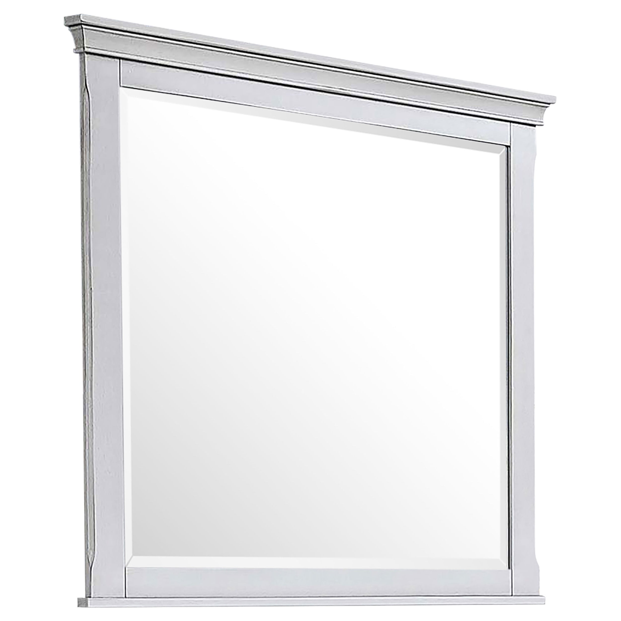 Best Furniture Outlet - Coaster - Franco Dresser Mirror Distressed White - 205334
