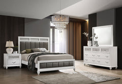 Best Furniture Outlet - Coaster - Barzini 4-piece Eastern King Bedroom Set White - 205891KE-S4