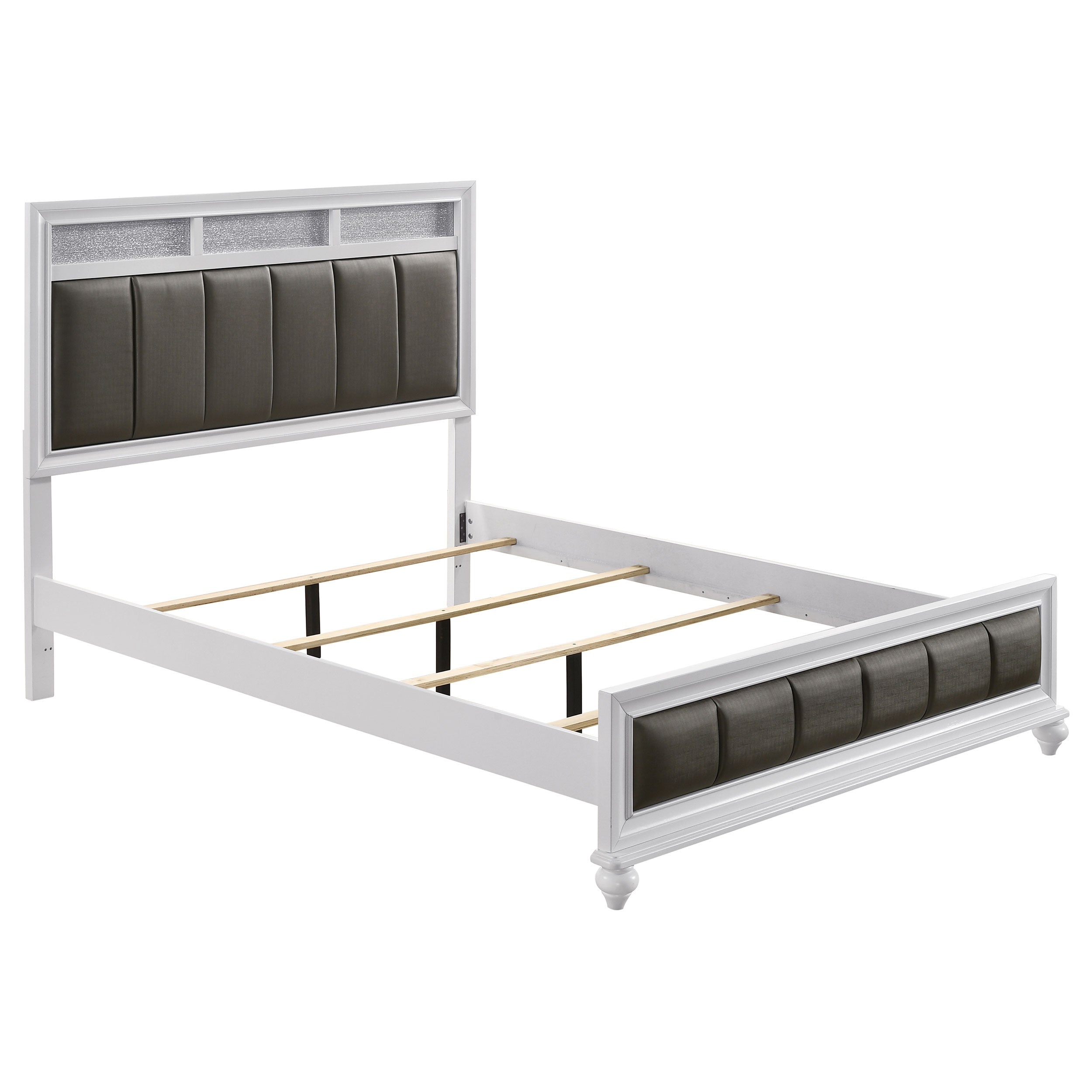 Best Furniture Outlet - Coaster - Barzini Wood Queen Panel Bed White - 205891Q