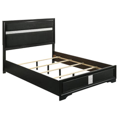 Best Furniture Outlet - Coaster - Miranda 54-inch Upholstered Eastern King Panel Bed Black - 206360KE
