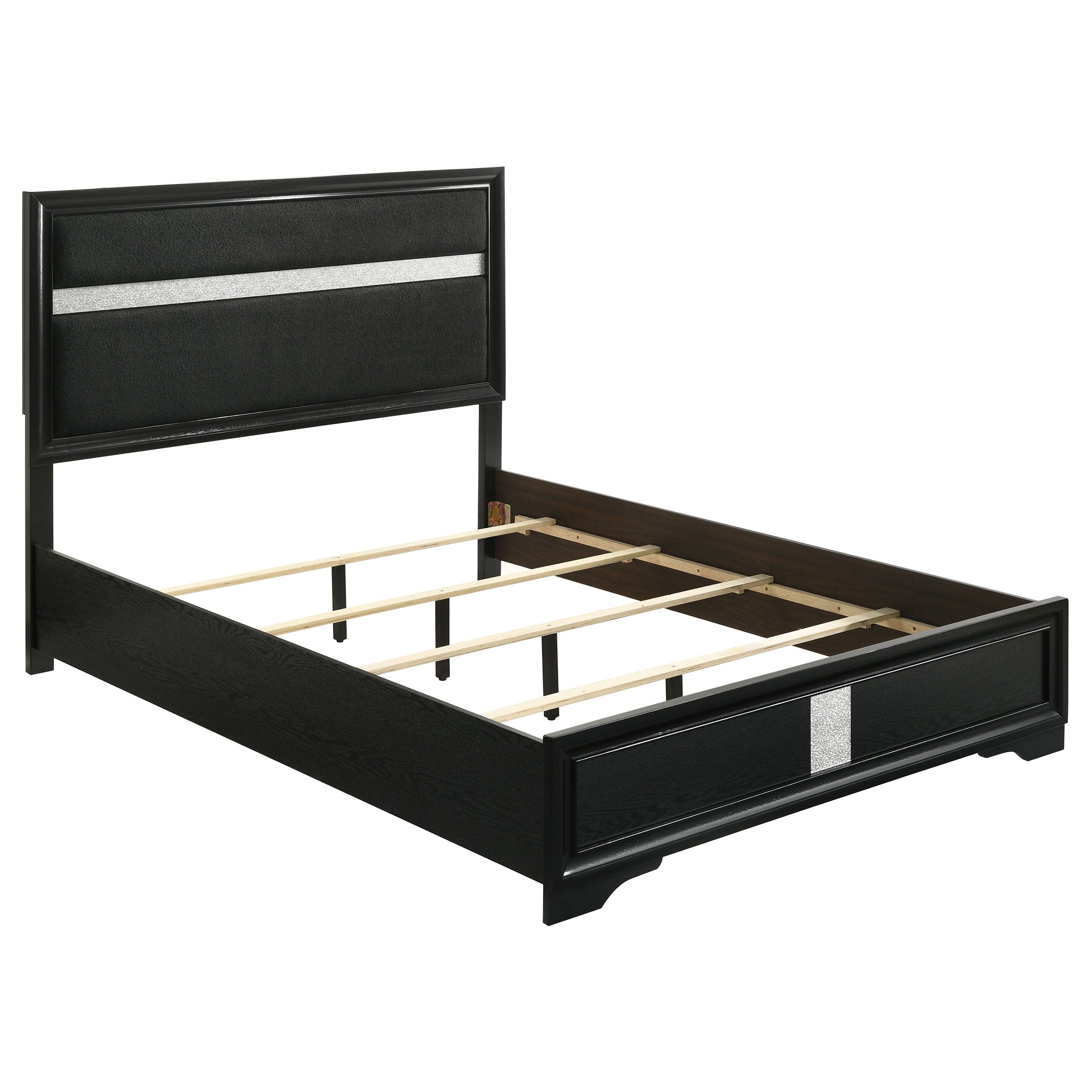 Best Furniture Outlet - Coaster - Miranda 54-inch Upholstered Queen Panel Bed Black - 206360Q