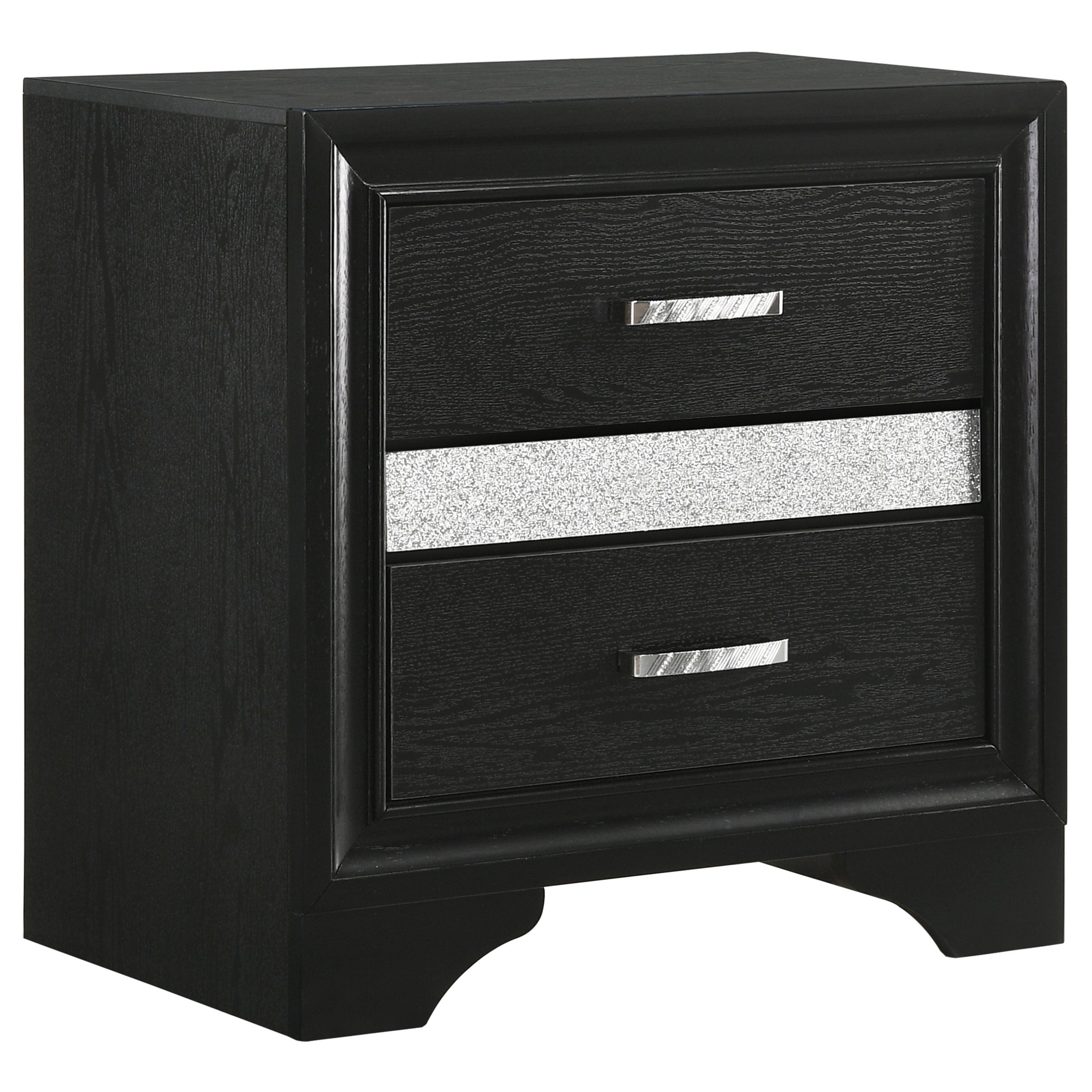 Best Furniture Outlet - Coaster - Miranda 3-drawer Nightstand Bedside Table Black - 206362