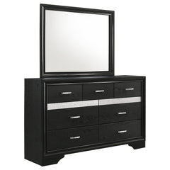 Best Furniture Outlet - Coaster - Miranda 7-drawer Dresser with Mirror Black - 206363M