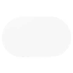 Retro Oval 60-inch Wood Top Dining Table White and Chrome