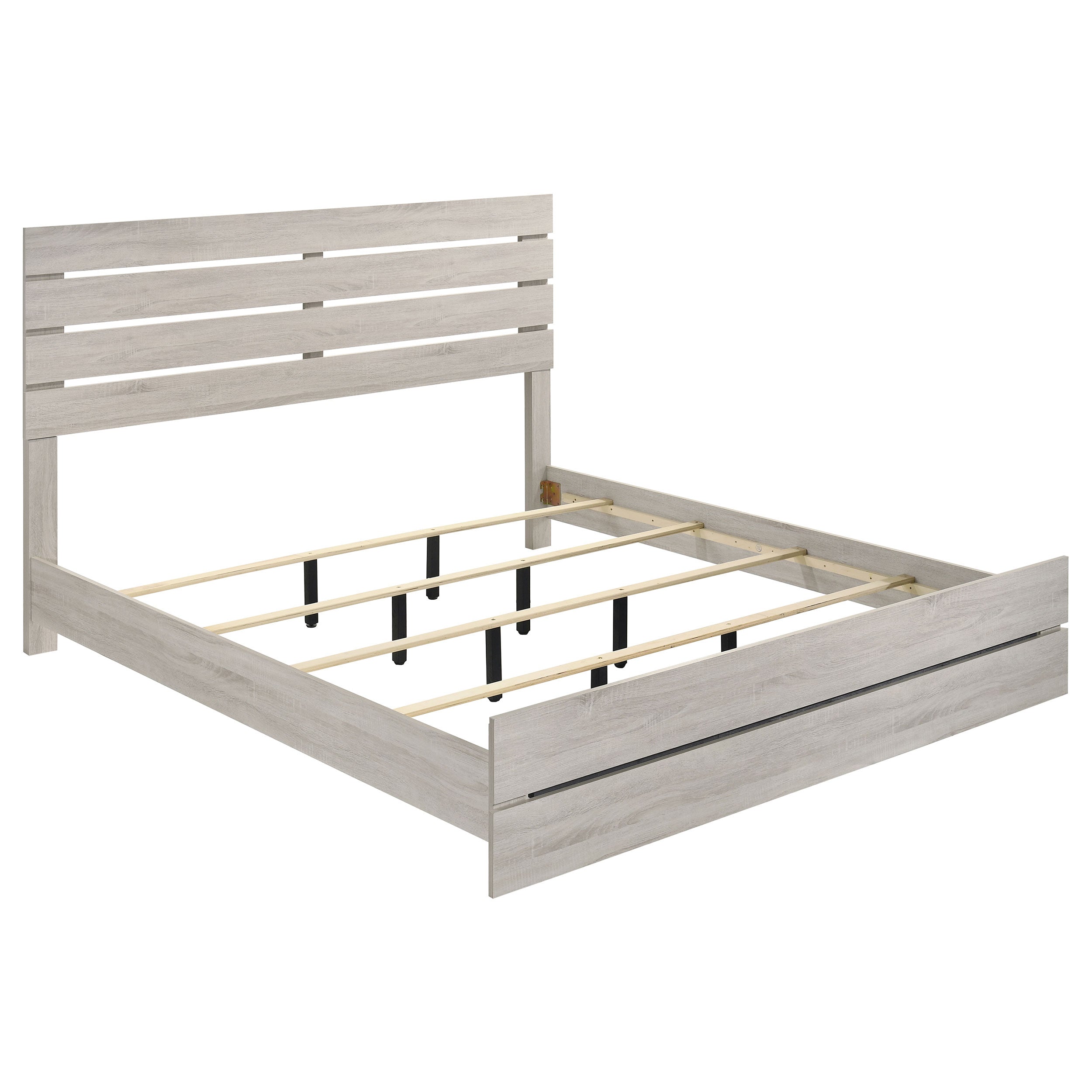 Best Furniture Outlet - Coaster - Brantford Wood Eastern King Panel Bed Coastal White - 207051KE