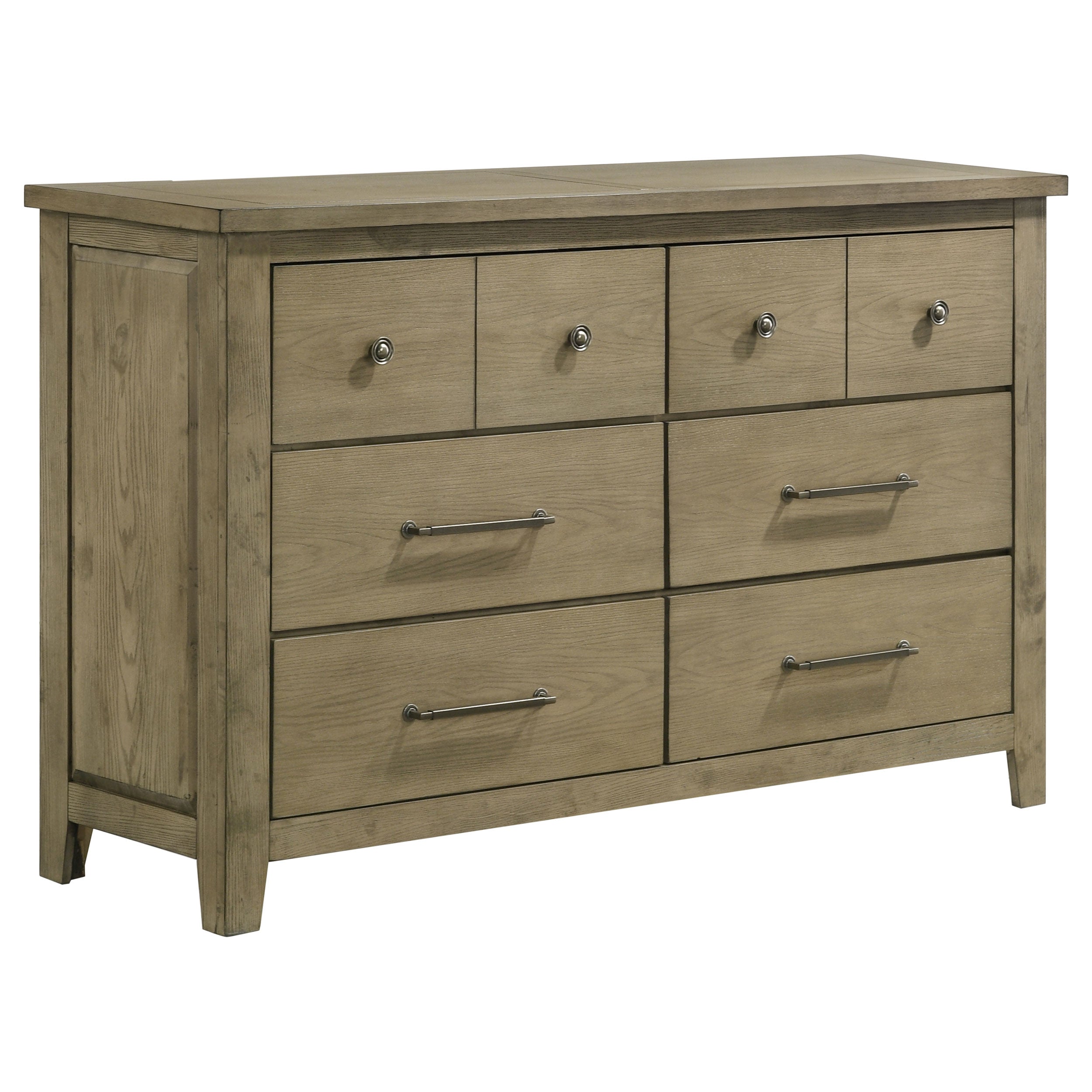 Best Furniture Outlet - Coaster - Hazlewood 6-drawer Bedroom Dresser Cabinet Vineyard Oak - 207533