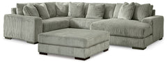 Lindyn 4-Piece Sectional with Chaise and Oversized Accent Ottoman