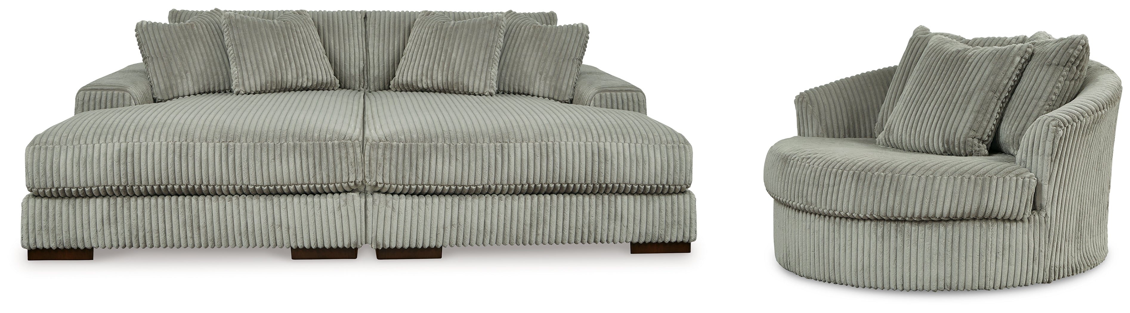 Best Furniture Outlet - Ashley Furniture - Lindyn Super Chaise with Oversized Swivel Chair - Super Chaise with Oversized Swivel Chair - 21105U5
