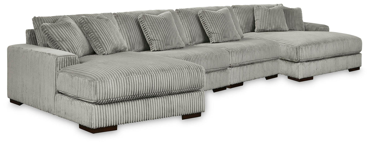 Best Furniture Outlet - Ashley Furniture - Lindyn 4-Piece Sectional with Double Chaise - 4-Piece Sectional with Double Chaise - 21105S20
