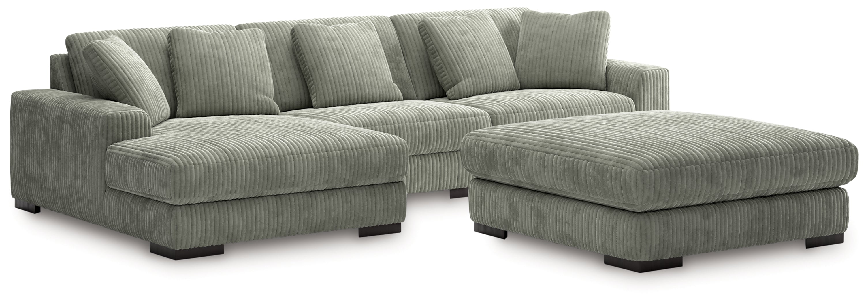 Best Furniture Outlet - Ashley Furniture - Lindyn 3-Piece Sectional with Ottoman - 3-Piece Sectional with Ottoman - 21105U10