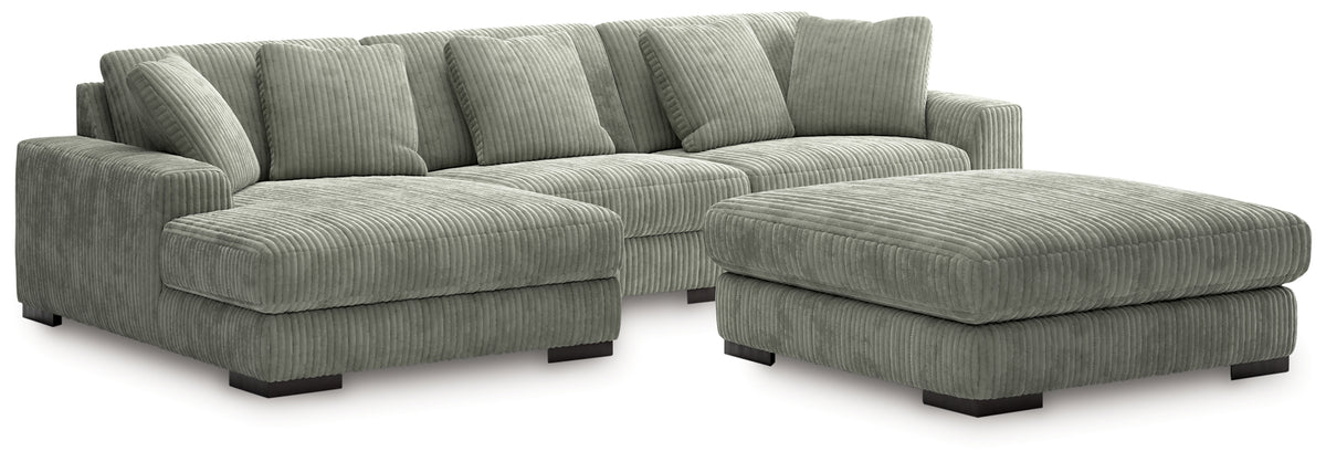 Best Furniture Outlet - Ashley Furniture - Lindyn 3-Piece Sectional with Ottoman - 3-Piece Sectional with Ottoman - 21105U10