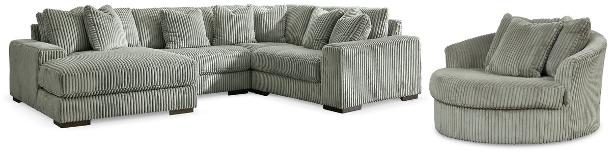 Best Furniture Outlet - Ashley Furniture - Lindyn 4-Piece Sectionals with Chair - 4-Piece Sectionals with Chair - 21105U4