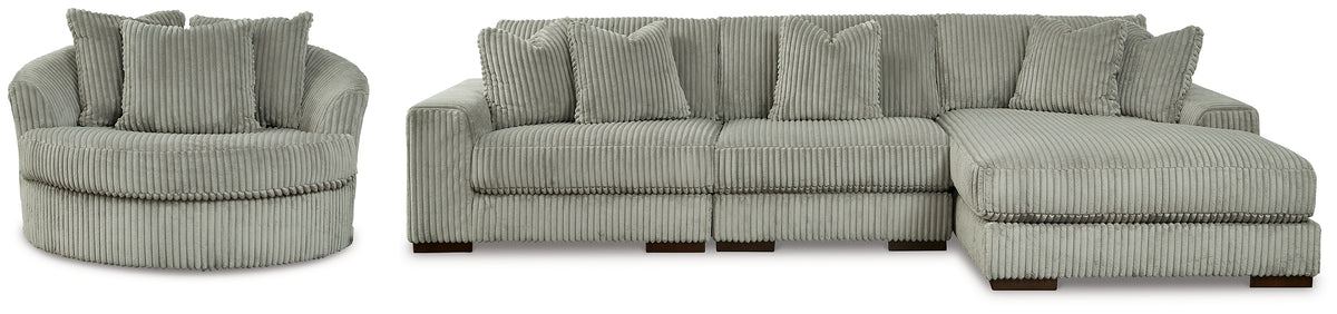 Best Furniture Outlet - Ashley Furniture - Lindyn 3-Piece Sectional and Chair - 3-Piece Sectional and Chair - 21105U1