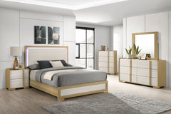 Best Furniture Outlet - Coaster - Hyland 5-piece Eastern King Bedroom Set Natural - 215651KE-S5
