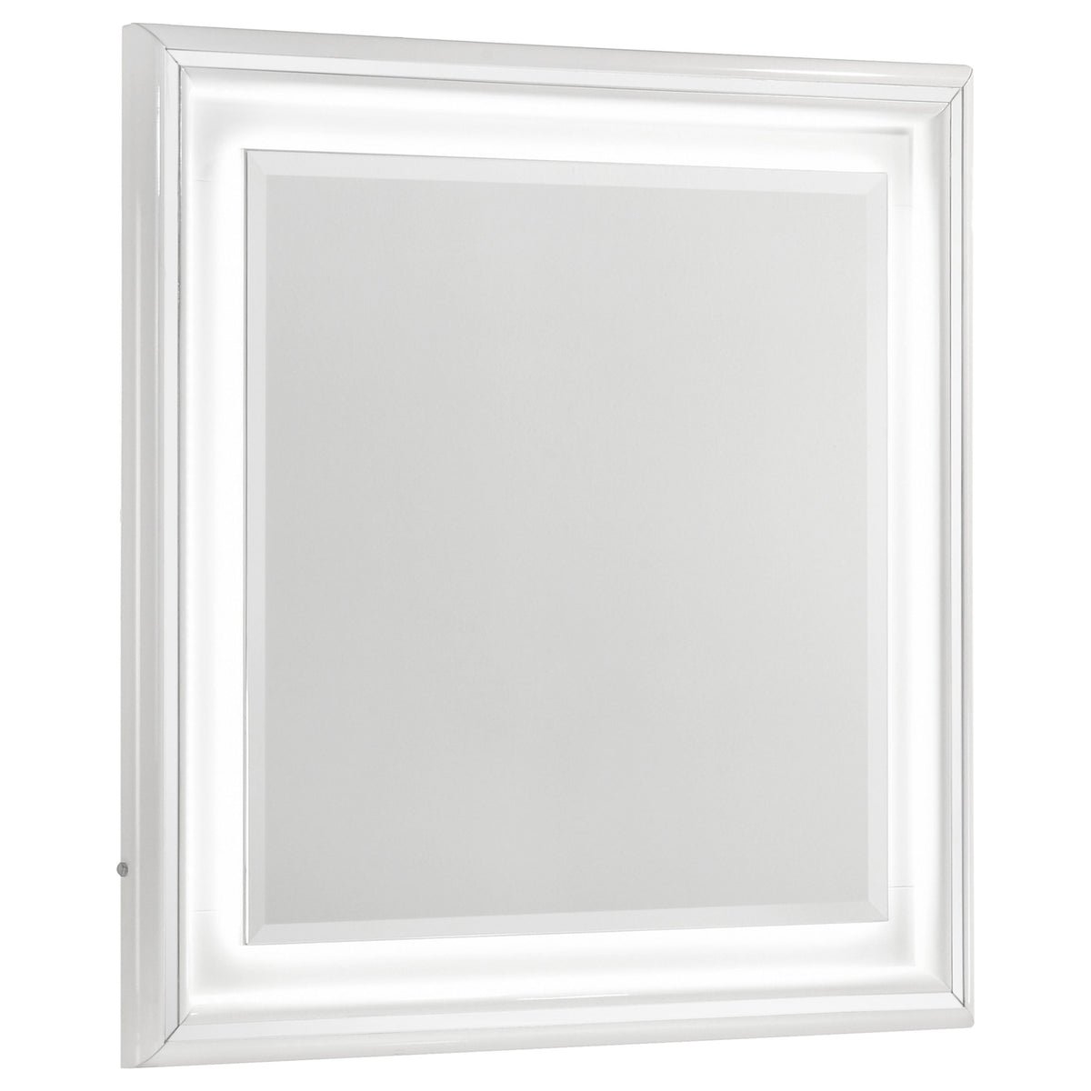 Best Furniture Outlet - Coaster - Cassia Dresser Mirror White High Gloss - 215794