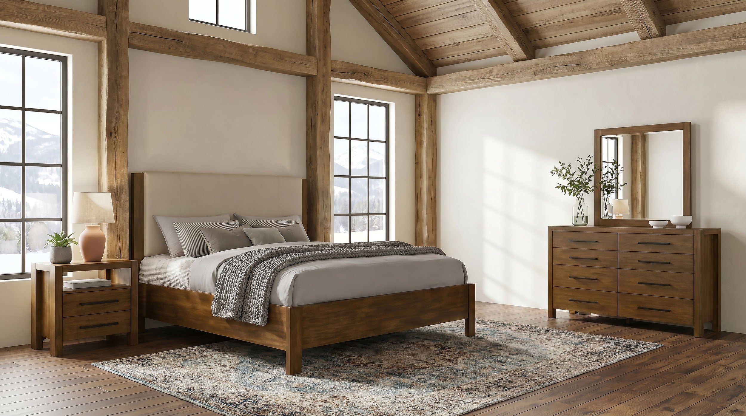 Best Furniture Outlet - Coaster - Adderley 4-piece Eastern King Bedroom Set Warm Brown - 215851KE-S4