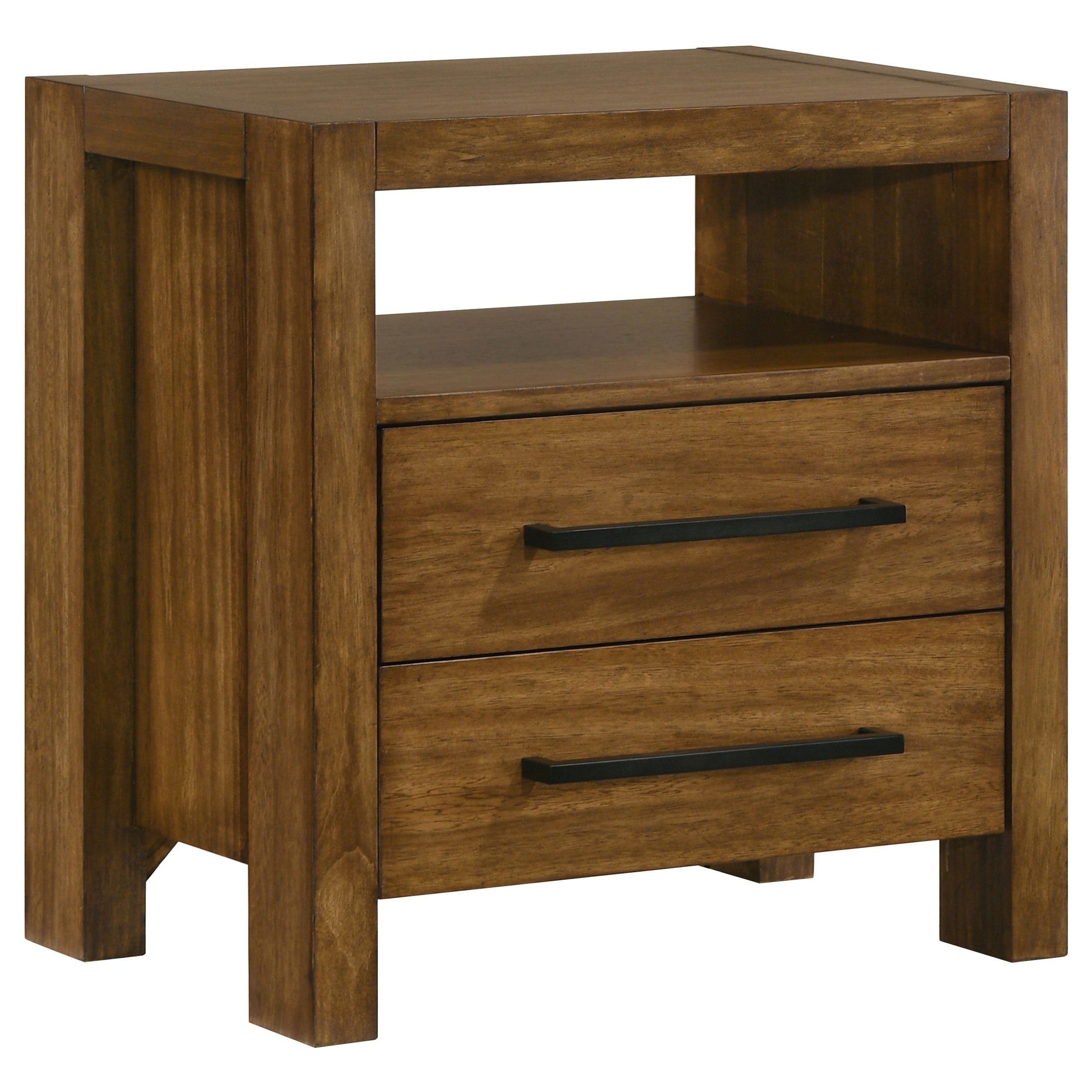 Best Furniture Outlet - Coaster - Adderley 2-drawer Nightstand Bedside Table Warm Brown - 215852