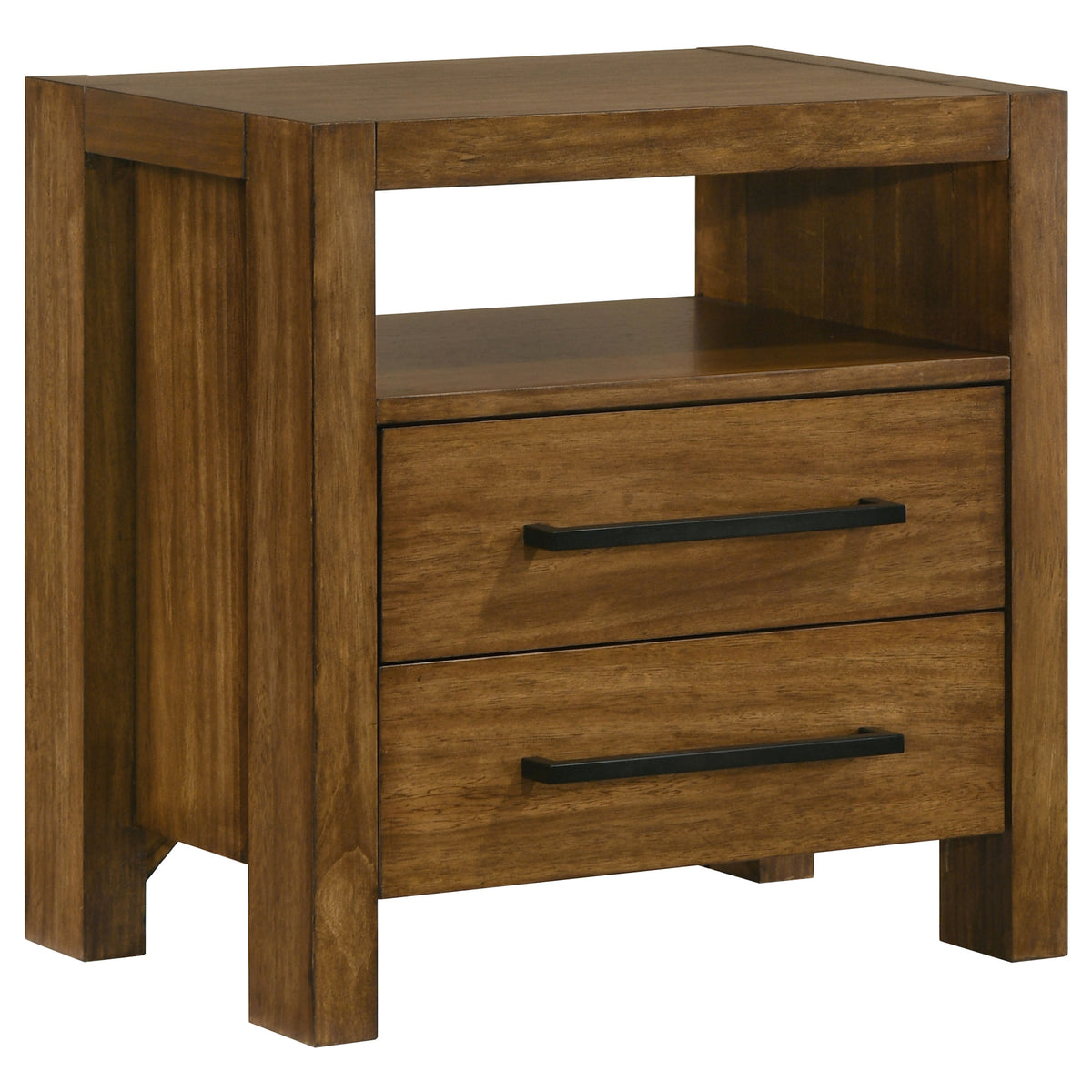 Best Furniture Outlet - Coaster - Adderley 2-drawer Nightstand Bedside Table Warm Brown - 215852