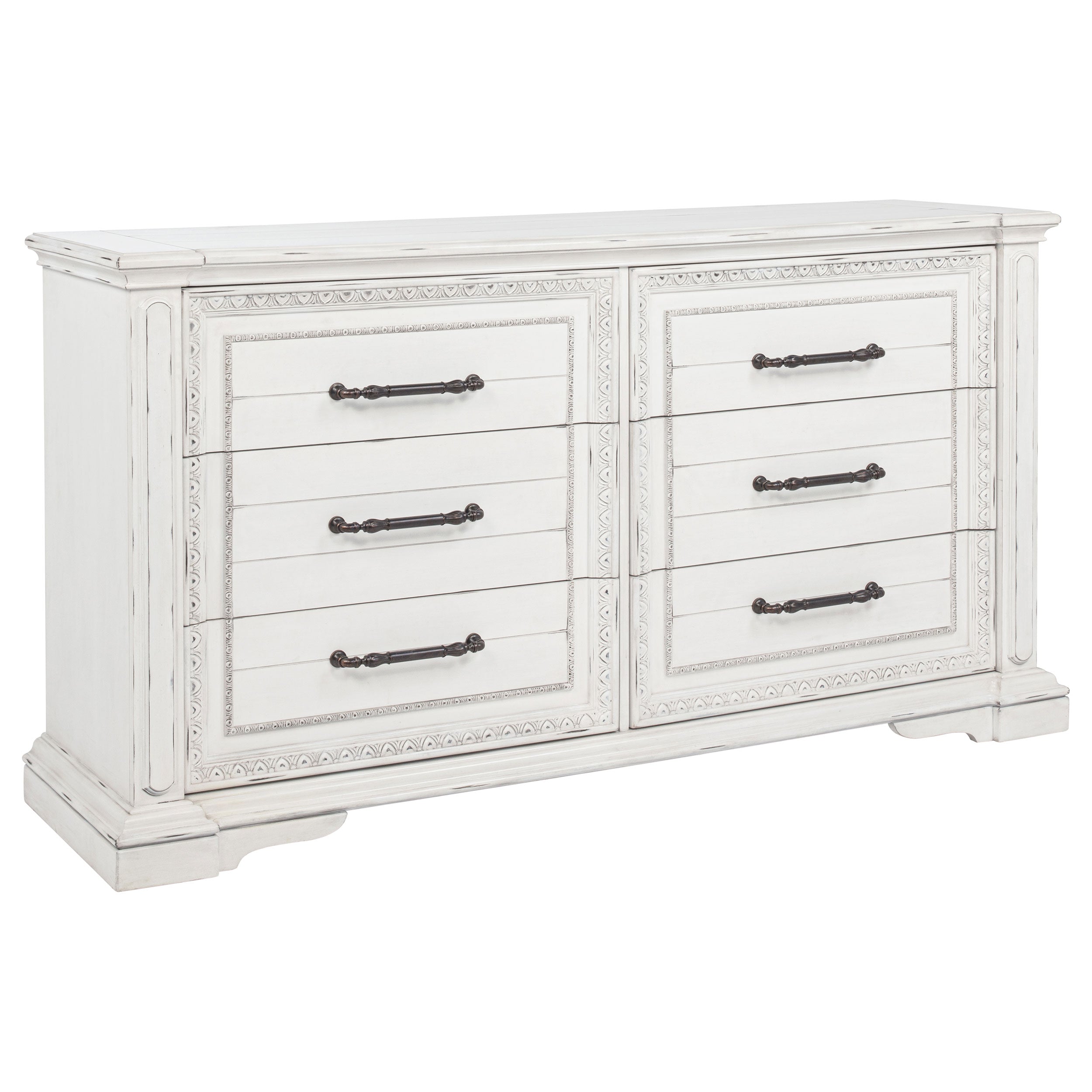 Best Furniture Outlet - Coaster - McKinney 6-drawer Bedroom Dresser Cabinet Vintage White - 215873