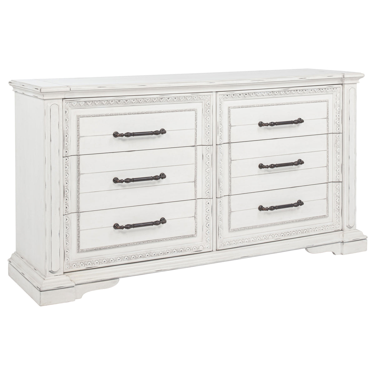 Best Furniture Outlet - Coaster - McKinney 6-drawer Bedroom Dresser Cabinet Vintage White - 215873