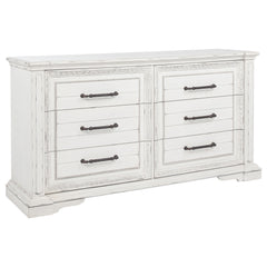Best Furniture Outlet - Coaster - McKinney 6-drawer Bedroom Dresser Cabinet Vintage White - 215873