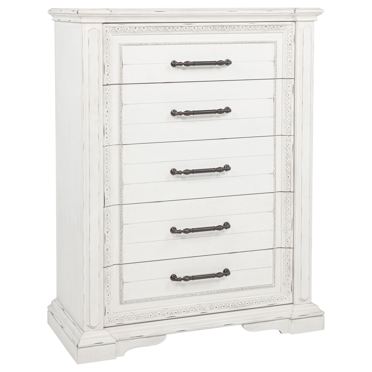 Best Furniture Outlet - Coaster - McKinney 5-drawer Bedroom Chest of Drawers Vintage White - 215875