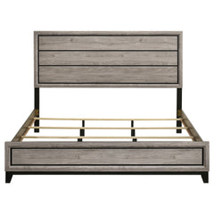 Valen Wood Eastern King Panel Bed Light Taupe