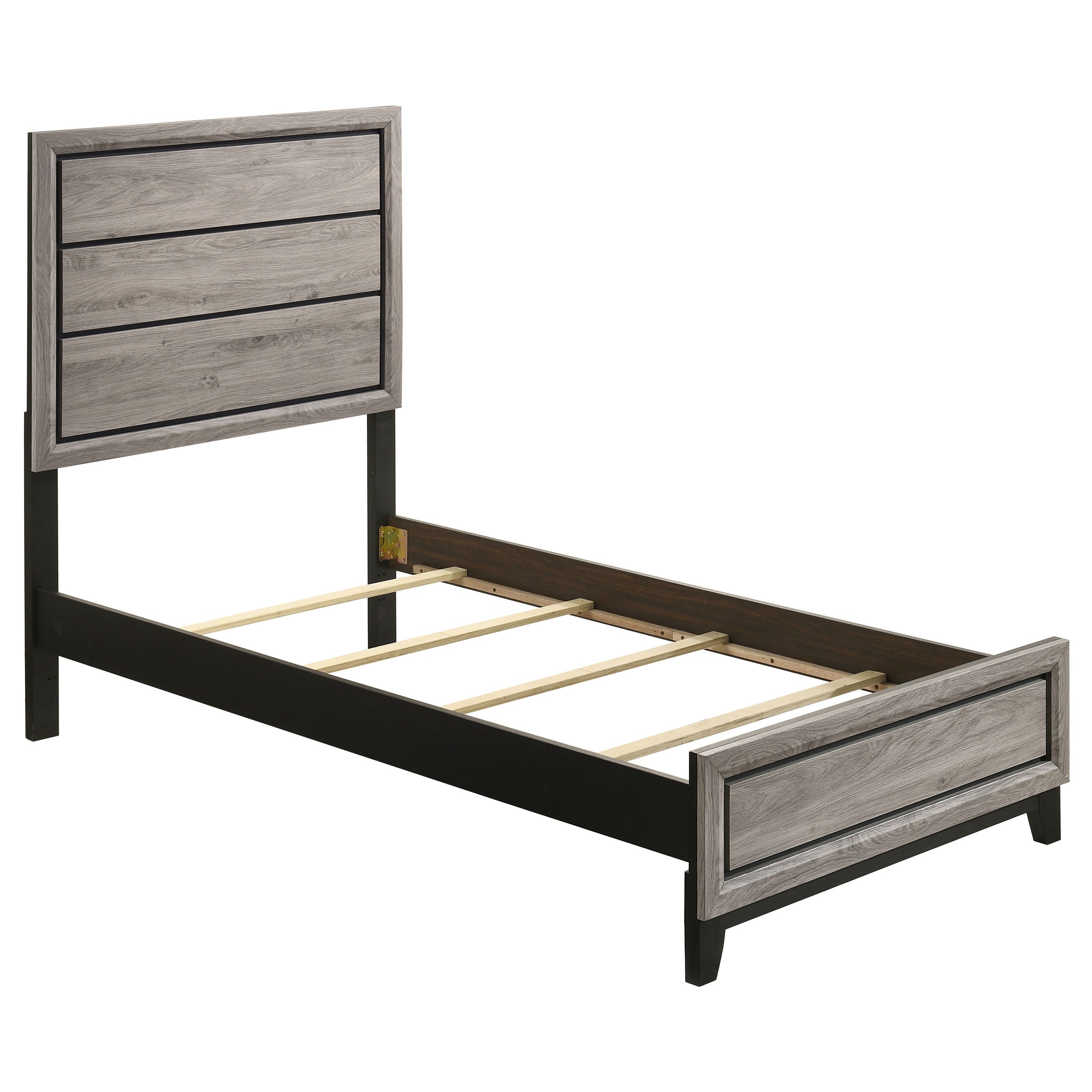 Best Furniture Outlet - Coaster - Valen Wood Twin Panel Bed Light Taupe - 215911T