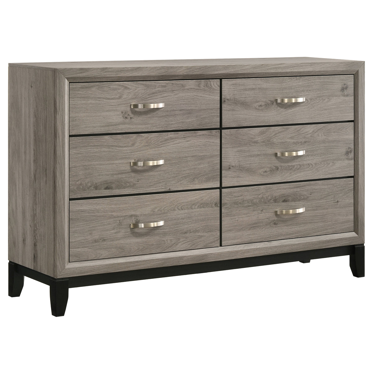 Best Furniture Outlet - Coaster - Valen 6-drawer Bedroom Dresser Cabinet Light Taupe - 215913