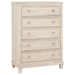 Best Furniture Outlet - Coaster - Pembroke 5-drawer Chest of Drawers Washed Oak - 215925