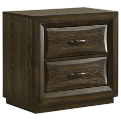 Best Furniture Outlet - Coaster - Atlas 2-drawer Bedroom Nightstand Bedside Table Dark Oak - 215972