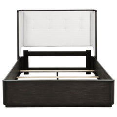 Leandro 55-inch Queen Wingback Bed Burnished Black