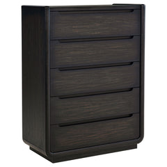 Best Furniture Outlet - Coaster - Leandro 5-drawer Bedroom Chest of Drawers Burnished Black - 222495
