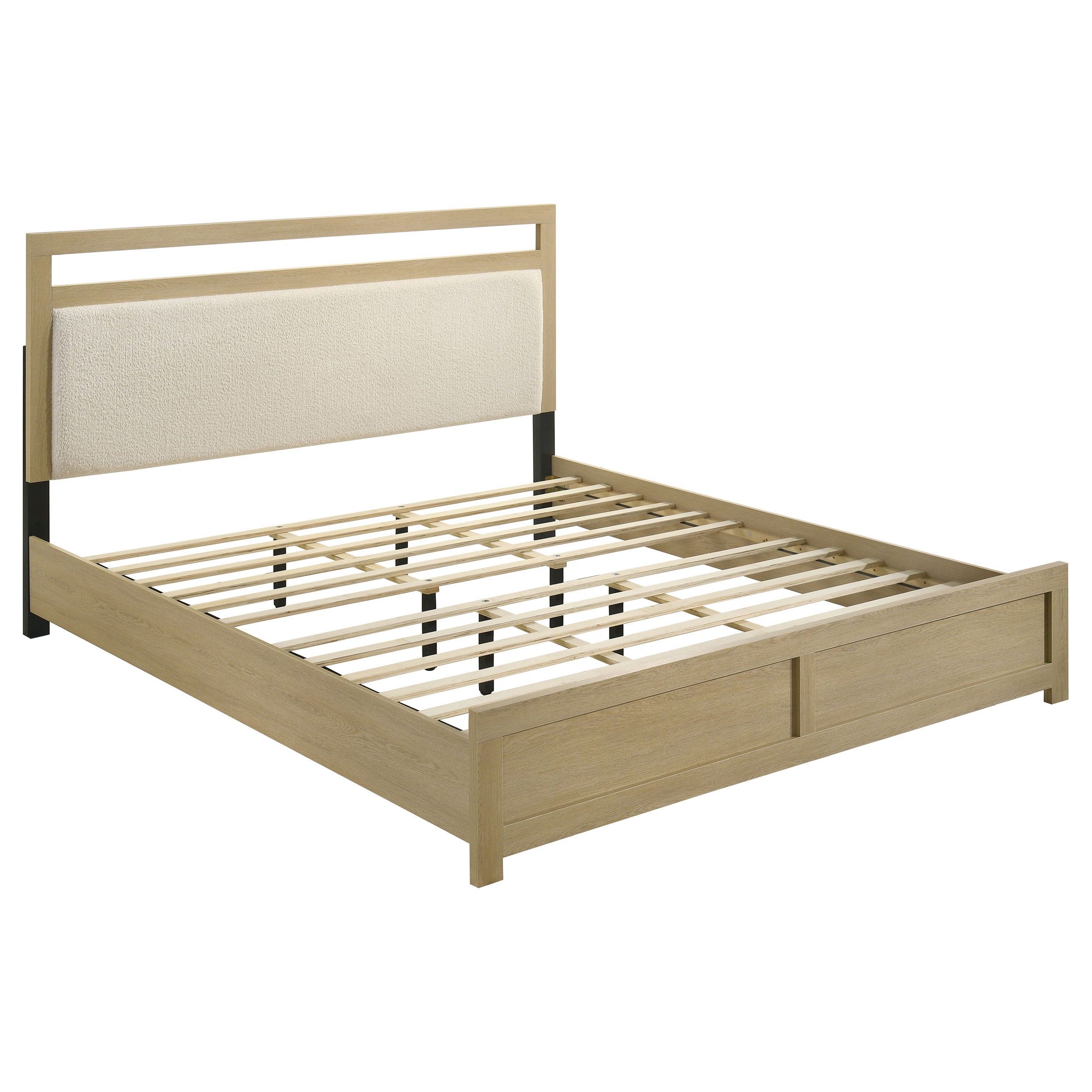Best Furniture Outlet - Coaster - Hendricks Eastern King Panel Headboard Platform Bed Light Oak - 222651KE