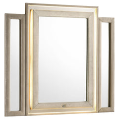 Best Furniture Outlet - Coaster - Lorient LED Dresser Mirror Ivory and Camel - 222664