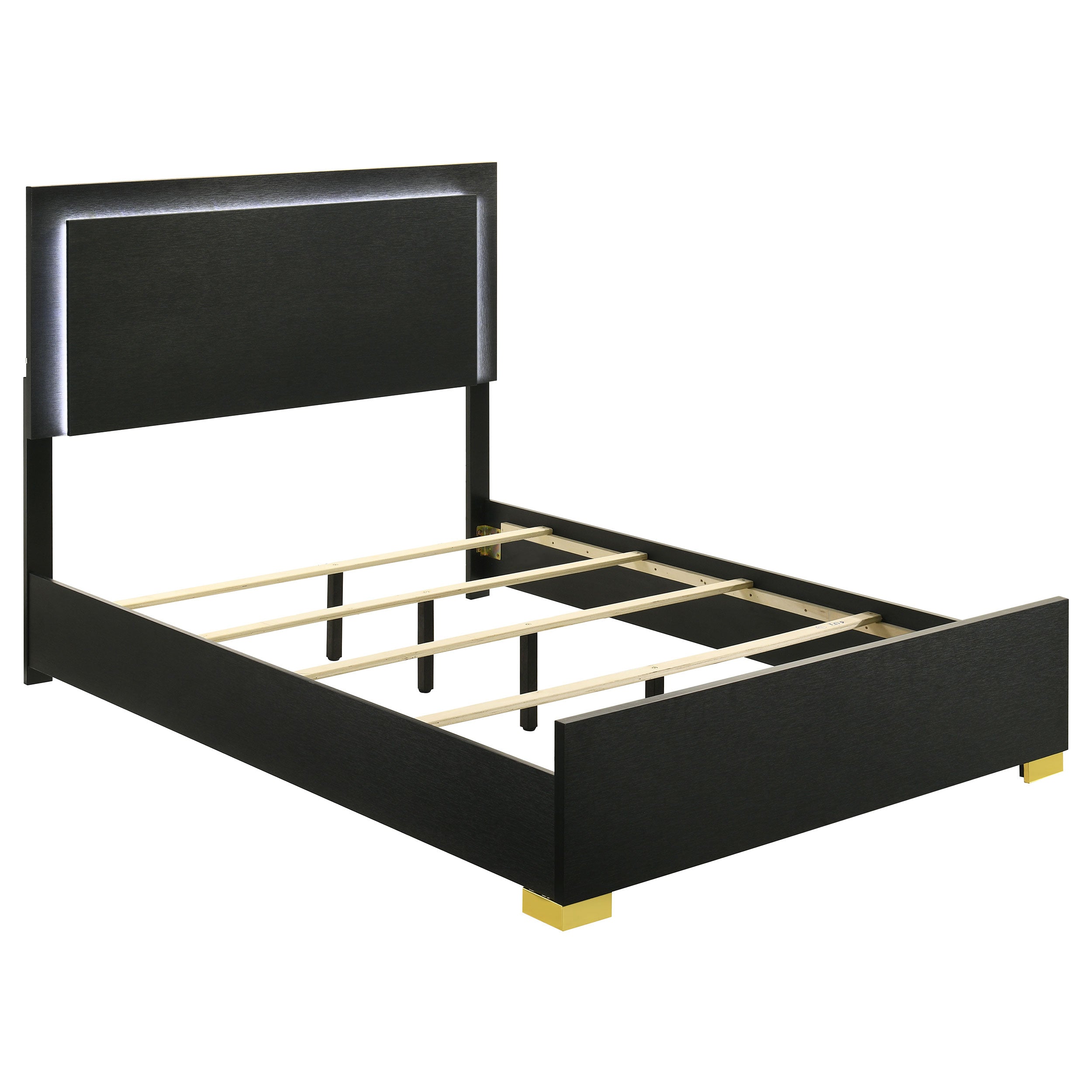 Best Furniture Outlet - Coaster - Marceline Wood Full LED Panel Bed Black - 222831F
