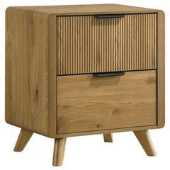 Best Furniture Outlet - Coaster - Bennett 2-drawer Bedroom Nightstand Bedside Table Light Oak - 222902