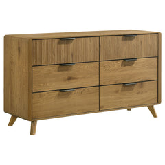 Best Furniture Outlet - Coaster - Bennett 6-drawer Bedroom Dresser Cabinet Light Oak - 222903
