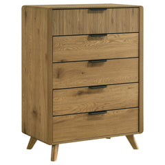 Best Furniture Outlet - Coaster - Bennett 5-drawer Bedroom Chest of Drawers Light Oak - 222905