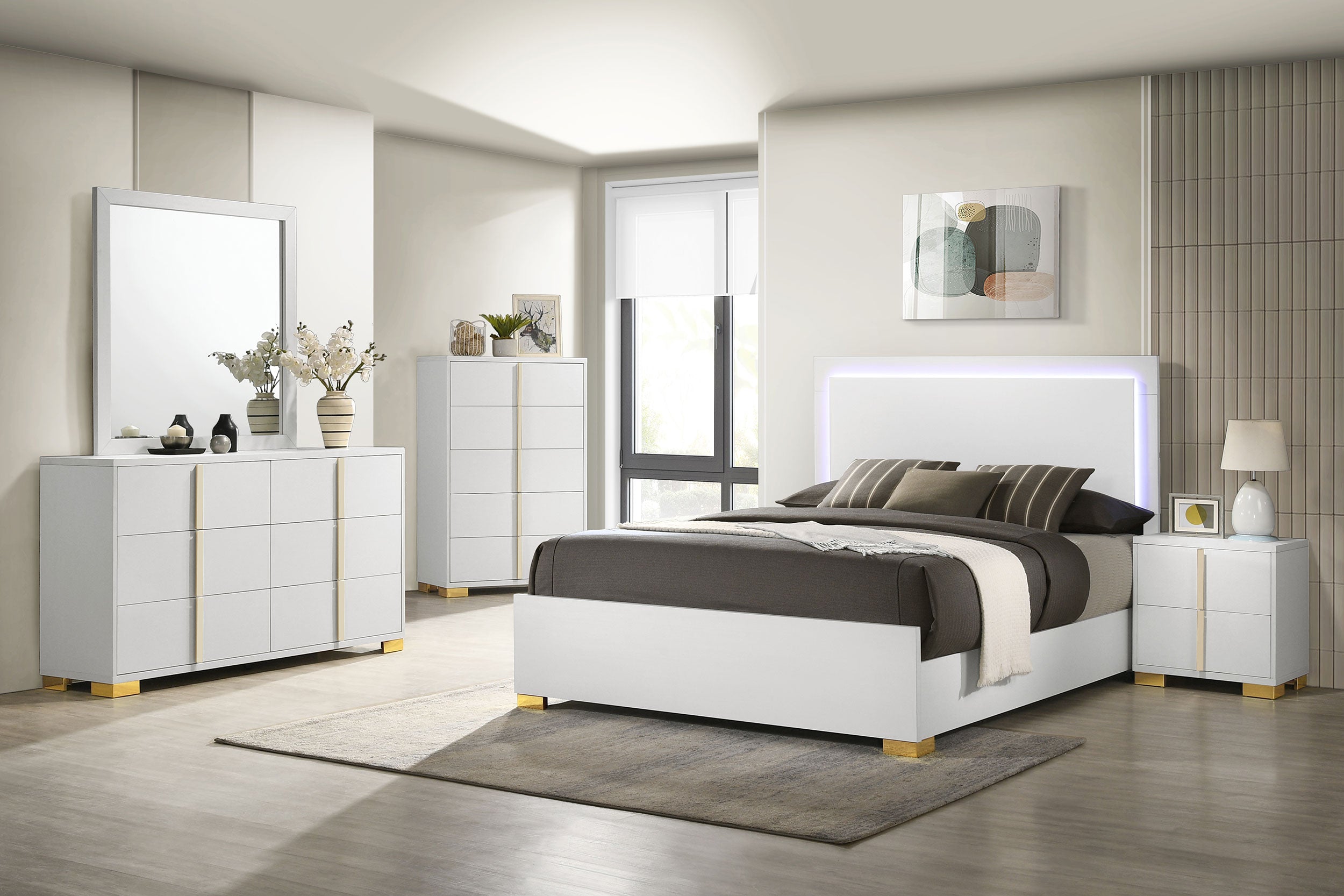 Best Furniture Outlet - Coaster - Marceline 5-piece Queen Bedroom Set White - 222931Q-S5