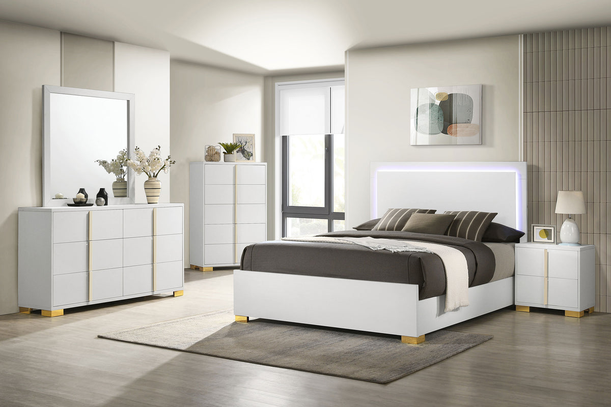 Best Furniture Outlet - Coaster - Marceline 5-piece Queen Bedroom Set White - 222931Q-S5