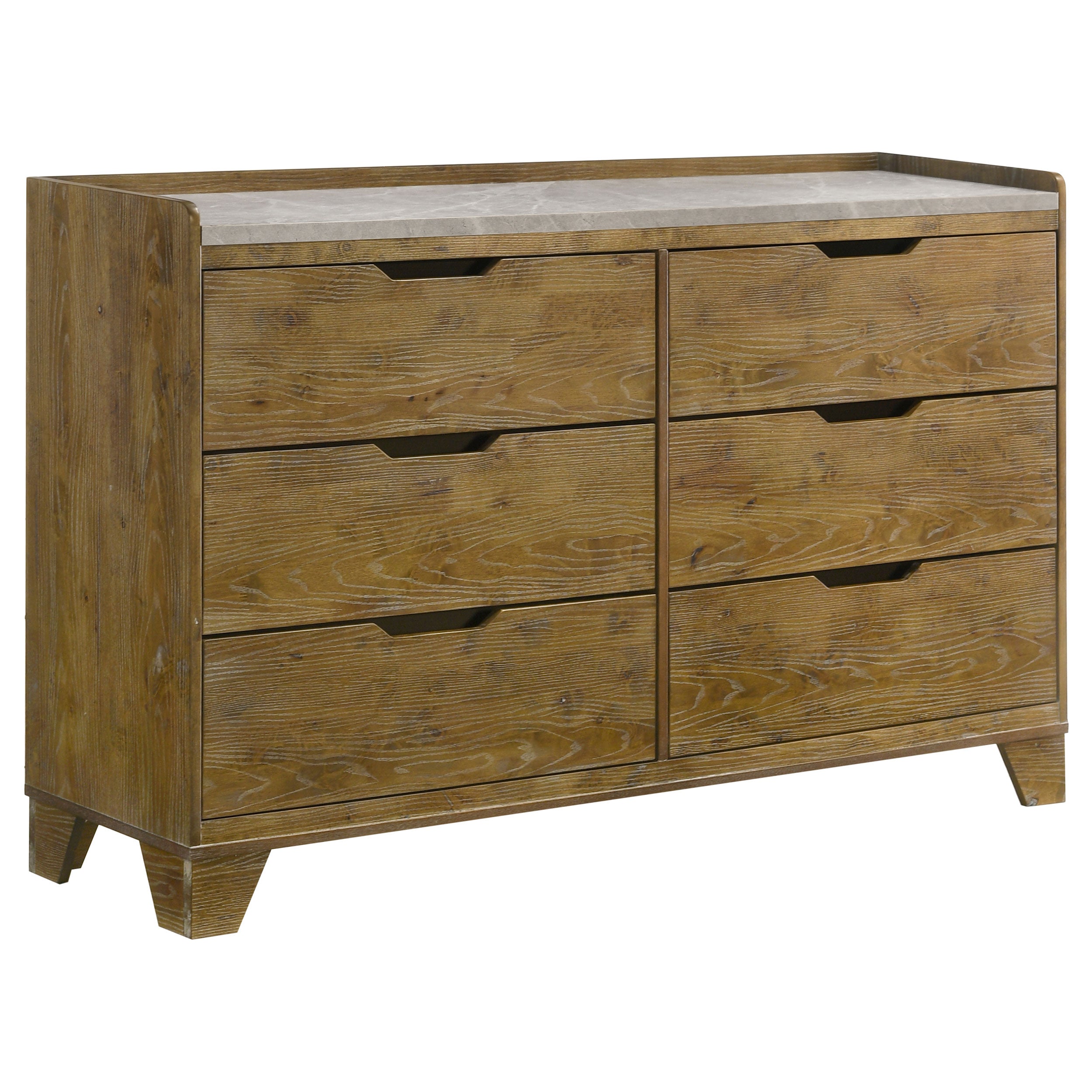 Best Furniture Outlet - Coaster - Henderson 6-drawer Bedroom Dresser Cabinet Medium Oak - 222973
