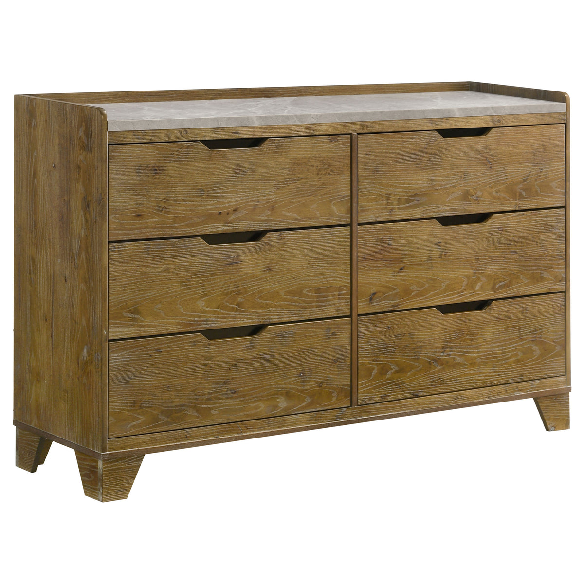 Best Furniture Outlet - Coaster - Henderson 6-drawer Bedroom Dresser Cabinet Medium Oak - 222973