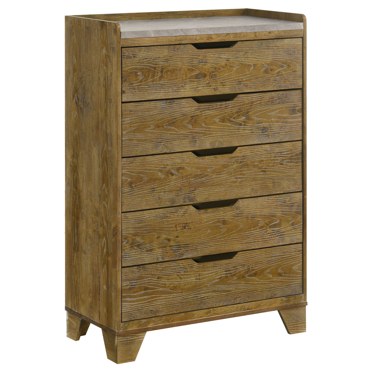 Best Furniture Outlet - Coaster - Henderson 5-drawer Bedroom Chest of Drawers Medium Oak - 222975