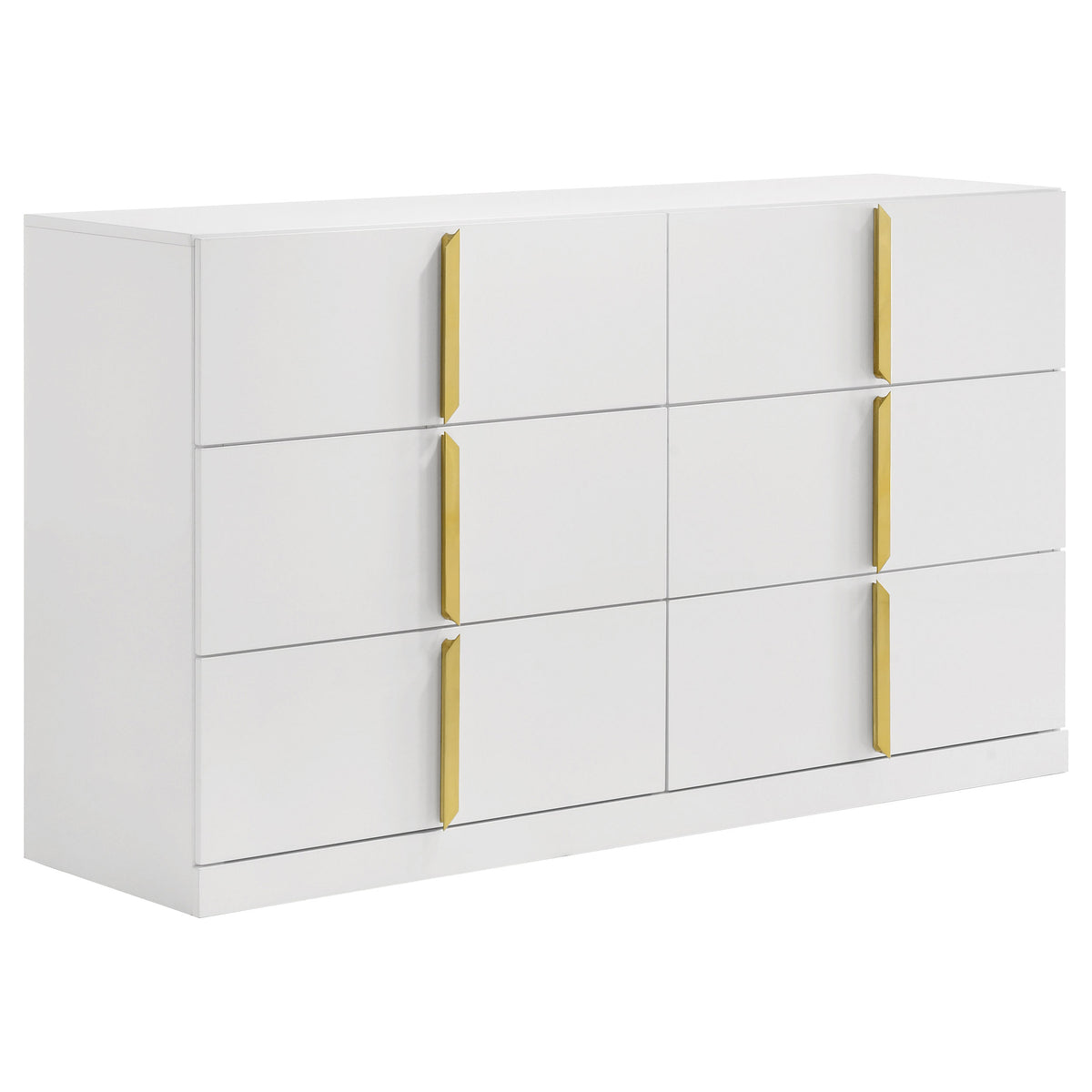 Best Furniture Outlet - Coaster - Ines 6-drawer Bedroom Dresser Cabinet White High Gloss - 223093