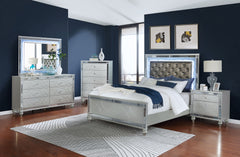 Best Furniture Outlet - Coaster - Gunnison 5-piece Eastern King Bedroom Set Silver Metallic - 223211KE-S5